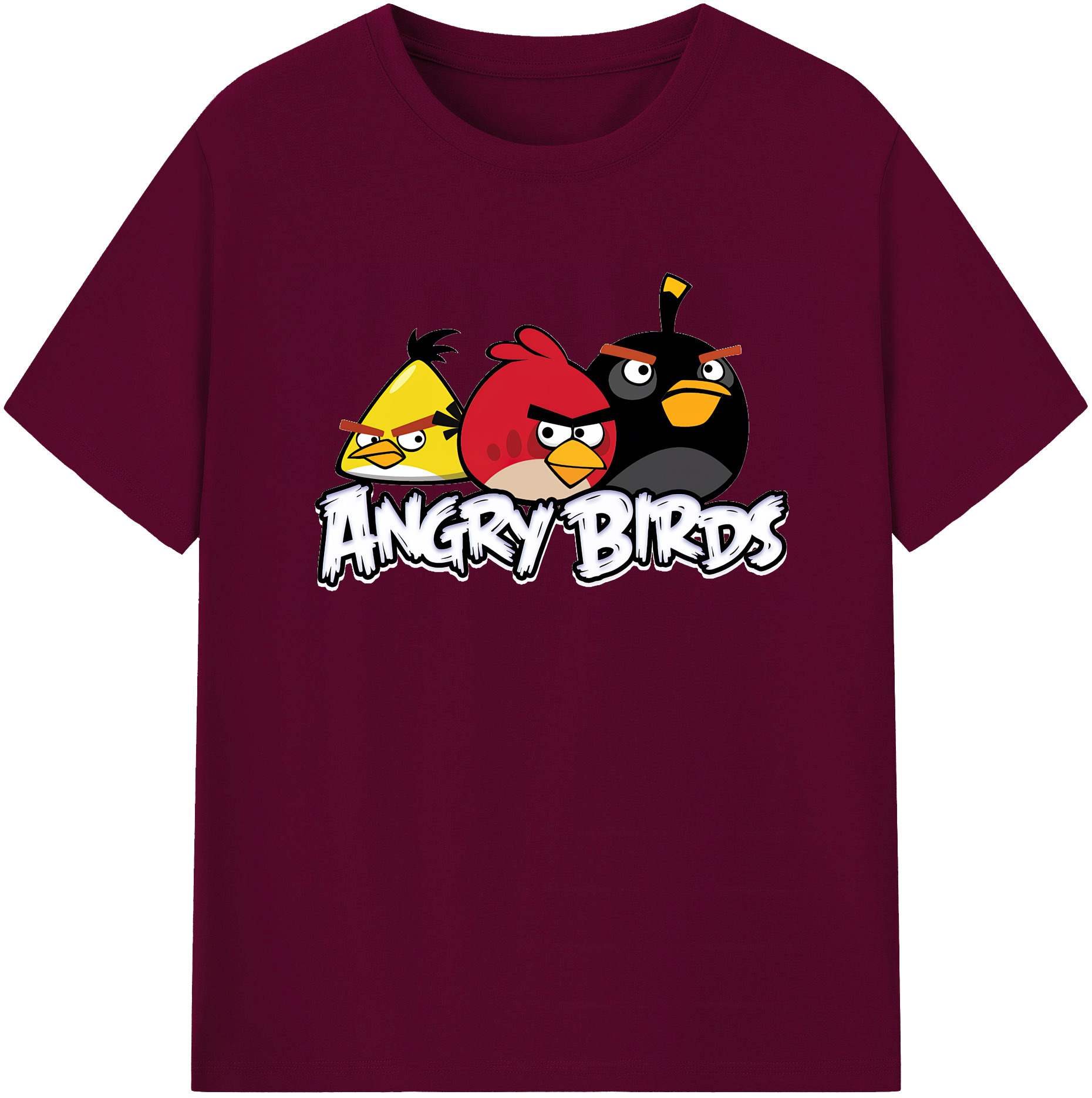 （画像用） Angry Birds アングリーバード レディースカジュアルプリントTシャツ（綿100％）